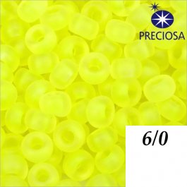 Rokajl Preciosa 6/0 žltá priehľadná NEON 10g (16001_6)